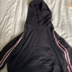 Black Sweatshirt with stripes up arm